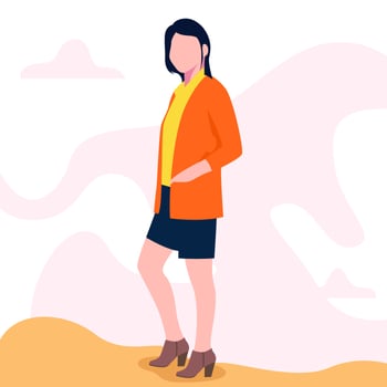 Woman in Fall Boots vector