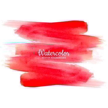 Abstract red watercolor hand draw stroke background vector