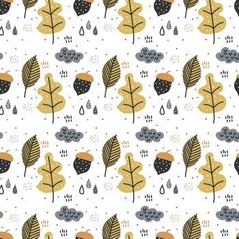 Doodle Fall Pattern Vector