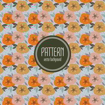Fall Color Floral Pattern vector