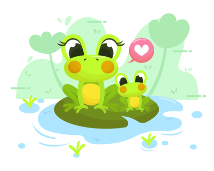 Animal mom and baby vector