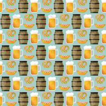 Vector Oktoberfest Elements Pattern