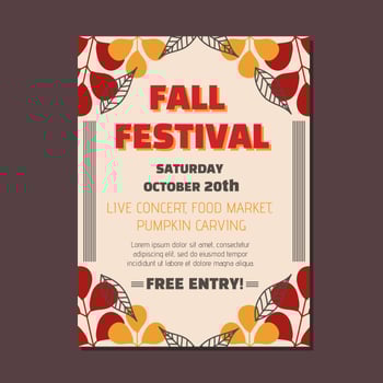 Fall Festival Template Vector