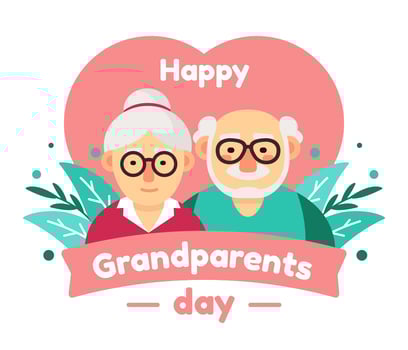 Happy Grandparents Day Vector