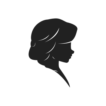 Cute Girl Children Silhouettes vector
