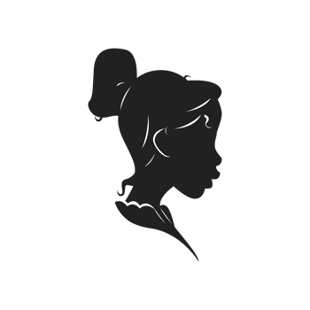 Cute Girl Children Silhouettes vector