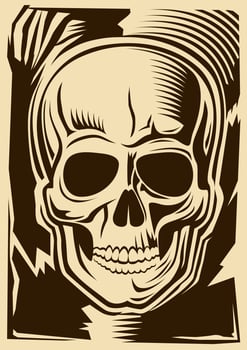 Human skull vector
