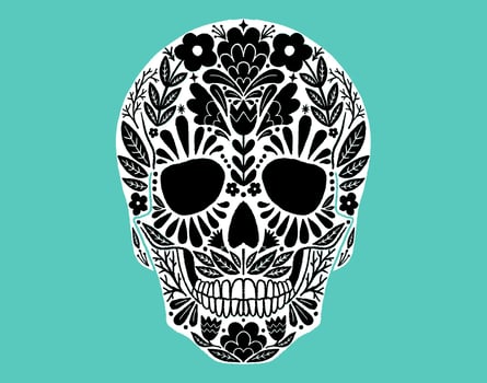 Mexican sugar skull vector