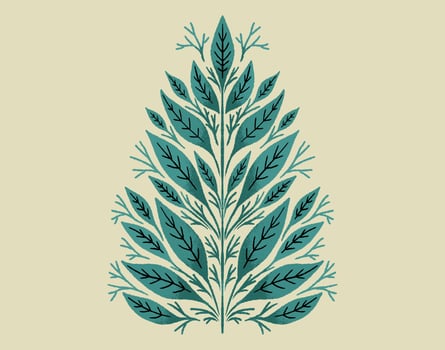 Botanical leaf design vector