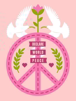 Beautiful Peace And Love Vectors
