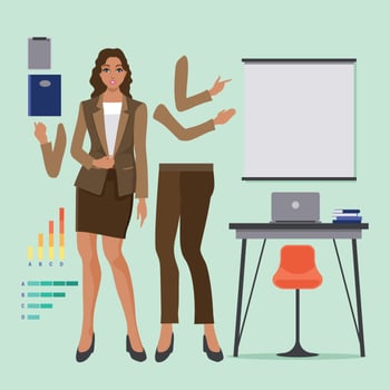 Illustration of African Professional Woman with Businesswoman Clothes vector