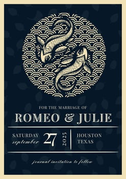 Japanese Style Invitation vector