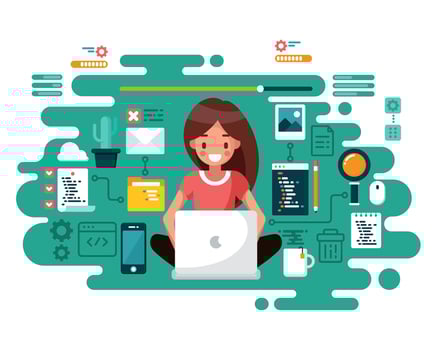 Female Developer vector