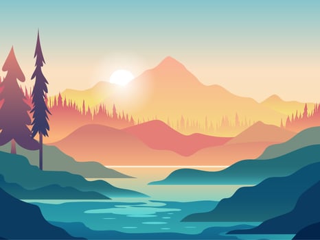 Kayaking First Person View Illustration vector