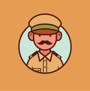 Indian Police Officer vector
