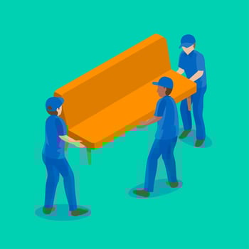 Isometric Teamwork Tradesmans Vector