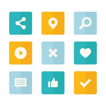 Social Media Icons Set Collection vector
