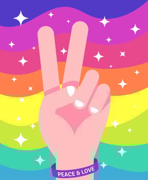 Peace And Love Illustration vector