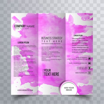 Modern trifold brochure design vector