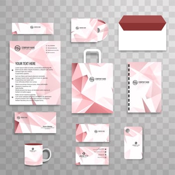 Abstract classic corporate identity business stationery template vector
