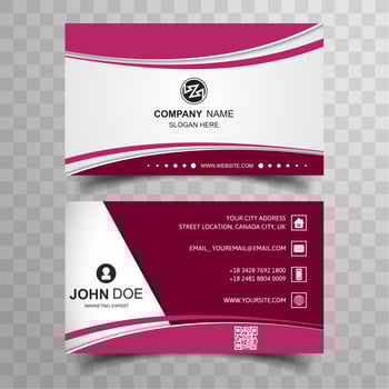 Modern business card background vector