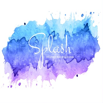 Beautiful hand paint watercolor colorful splash on white design vector