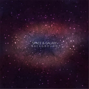 Space Galaxy Background with nebula, stardust and bright shining vector