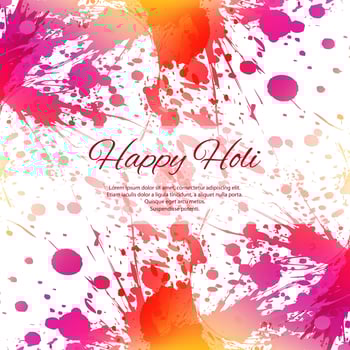 Happy holi colorful festival background vector