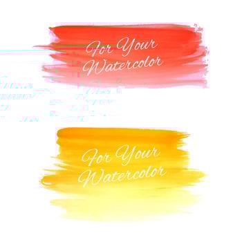 Modern colorful watercolor stroke set background vector