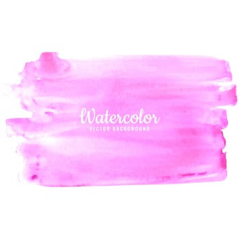 Abstract bright pink watercolor brush stroke design vector