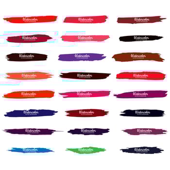 modern watercolor strokes set vector