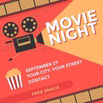 Movie Night Poster Vector