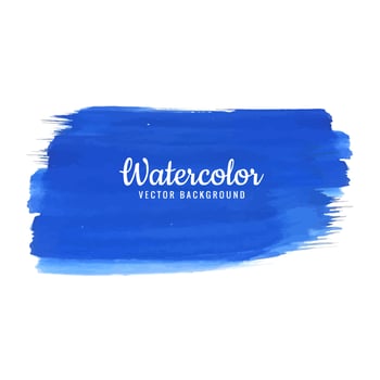 Blue watercolor stroke design vector