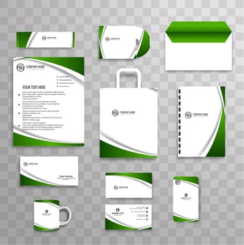 Abstract classic corporate identity business stationery template vector