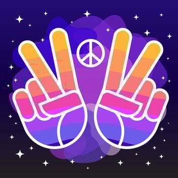 Peace And Love Illustration vector