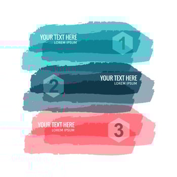 Modern watercolor banners set vector