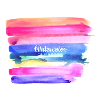 Abstract colorful watercolor stroke background vector