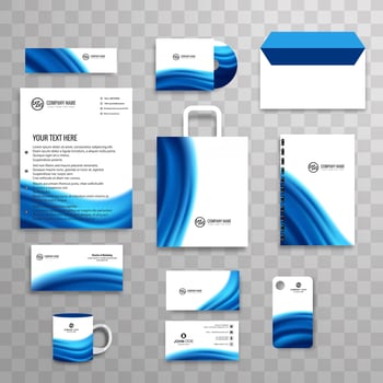 Abstract classic corporate identity business stationery template vector