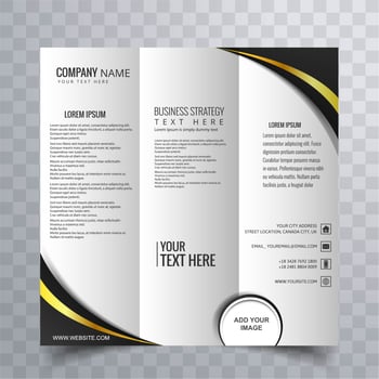 Modern trifold brochure vector