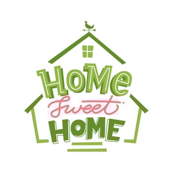 Home Sweet Home Lettering Layout vector