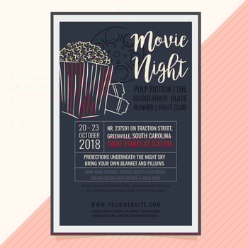 Vector Movie Night Poster