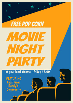 Movie Night Poster vector