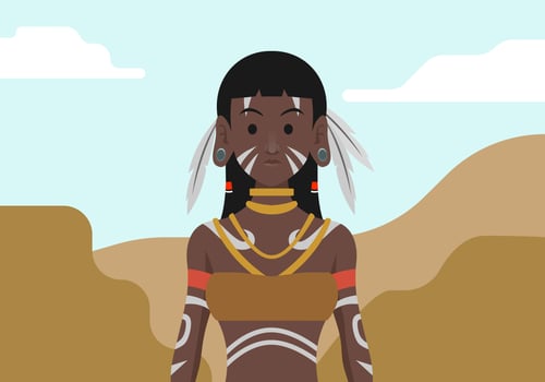 Indigenous People Vector Illustration