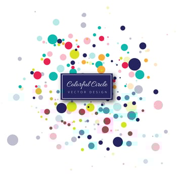 Abstract colorful circle background vector