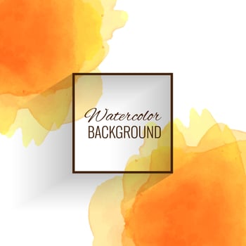 Abstract soft orange watercolor background vector