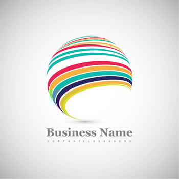 Beautiful colorful sphere creative logo design vector