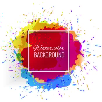 Abstract colorful splash watercolor background vector