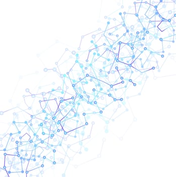 Structure molecule and communication technology vector backgroun