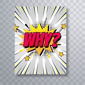 Pop art colorful comic book template brochure design vector