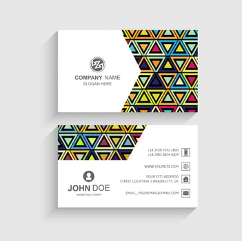 Modern colorful business card template vector